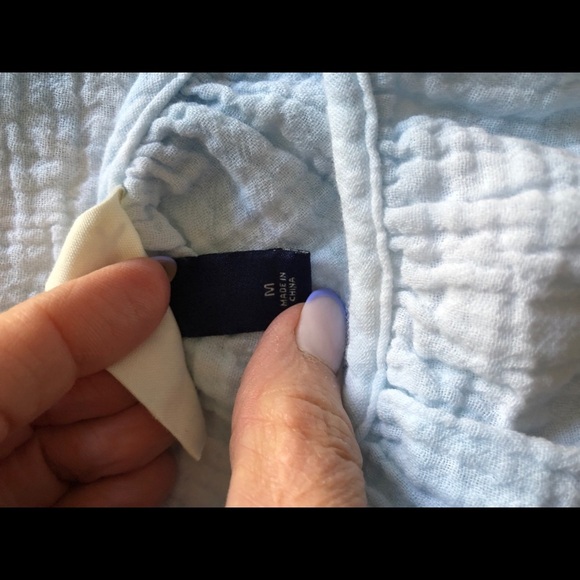 Universal threads light blue and white tank camisole, watercolor pattern size M - Picture 5 of 9